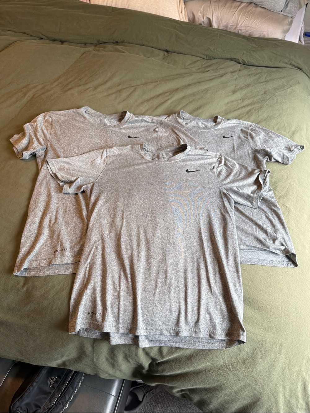 Nike Gray Dri-FIT Short Sleeve Performance Tees - Trio